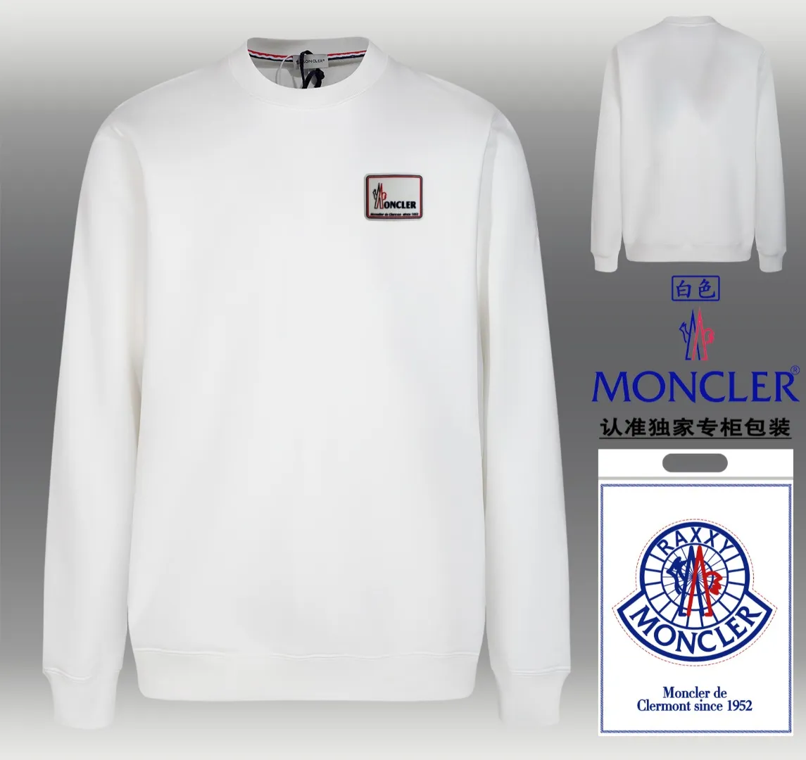 📦 📦 【 In Stock】 〖 𝐌𝐎𝐍𝐂𝐋𝐄𝐑~ 〗 440g 2025 T ， ， ，Premium Breathable Same Style ：Black White Size：S M L XL 2XL